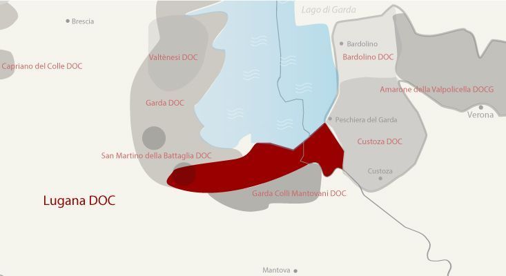 Lugana wines map